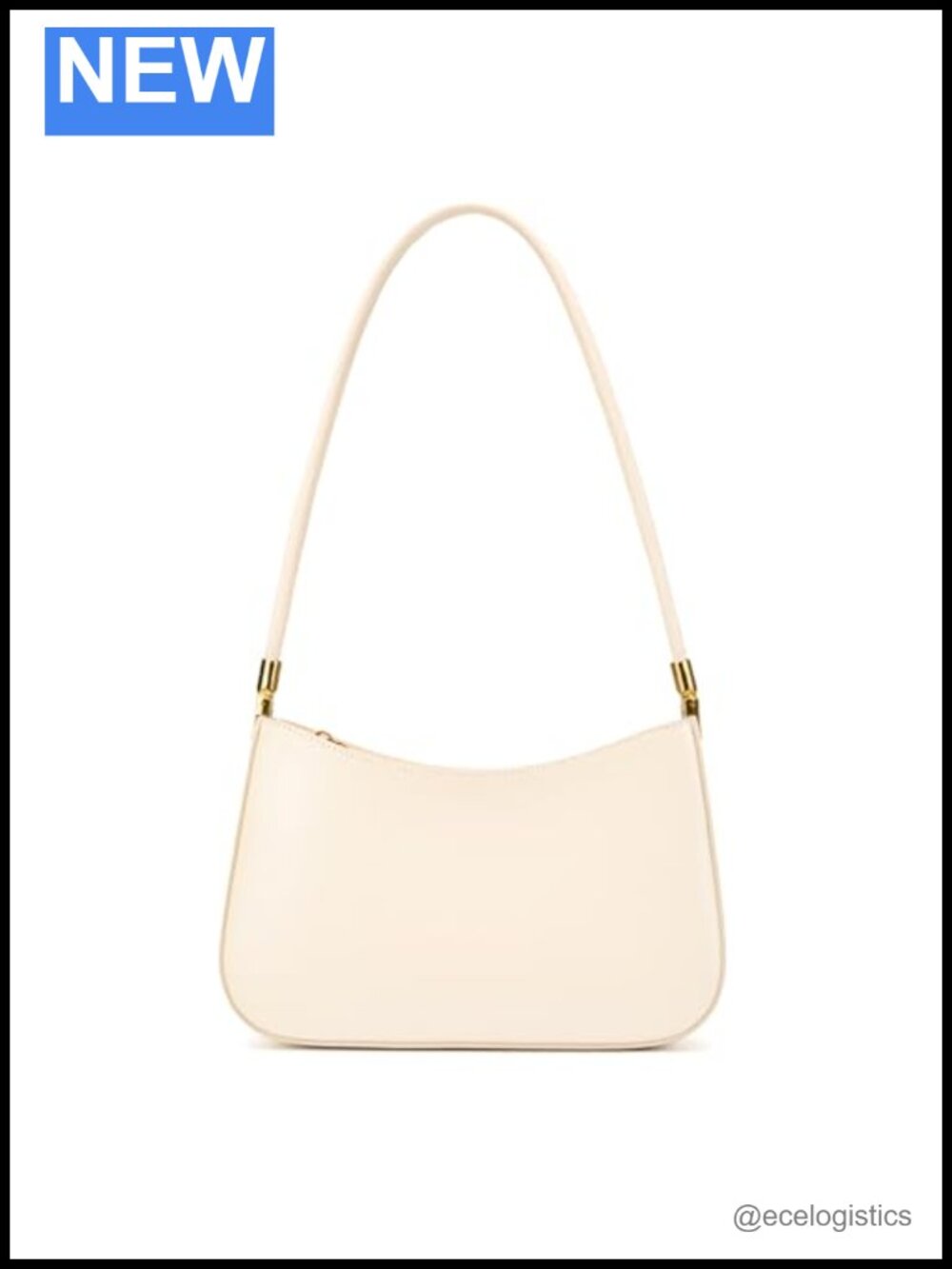 Genuine Leather Shoulder Bag for Women, Spacious Interior, Durable Zipper, Top